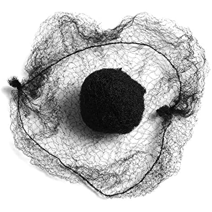 ZEVONDA 20 Pcs Invisible Hair Net - Elastic Edge Mesh Hair Bun Holder for Dance Gymnastics Women Girls Black - Image 2